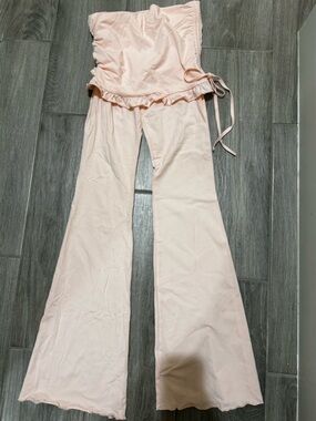 Generation Kiss Pale Pink CASSI FLARED PANTS WITH SKIRT